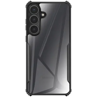 Ovitek za Galaxy S25 FE, mat zaključek iz mehkega silikona, izjemno odporen, Črna