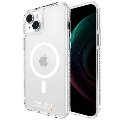CASE MATE, Ovitek Ultra Tough Plus D3O MagSafe za iPhone 15 Plus magnetni, Prozorno