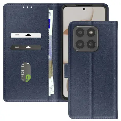 Denarnica za Honor 400 Smart Chesterfield z zrnatim vzorcem in funkcijo stojala, Modra noč