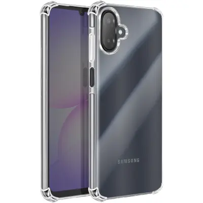 Silikonski ovitek proti udarcem za Samsung Galaxy A07 z dvignjenimi robovi, Prozorno