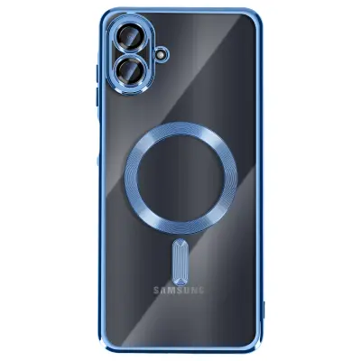 Ohišje za Galaxy A07, združljivo z MagSafe, s kromiranim robom, Modra