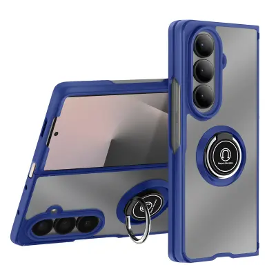 Ovitek za Samsung Galaxy Z Fold 7, zložljiv z magnetnim obročkom, Modra