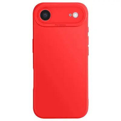 Ovitek za iPhone Air iz mehkega silikona z ojačitvijo bloka kamere, Rdeča