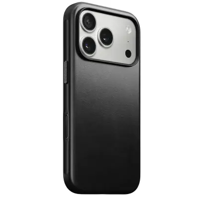 Nomad, Ovitek za iPhone 17 Pro MagSafe iz usnja Horween, odporen na udarce, Črna