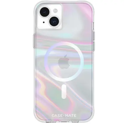 CASE MATE, MagSafe ovitek za iPhone 15 Plus Soap Bubble proti udarcem, Večbarvno