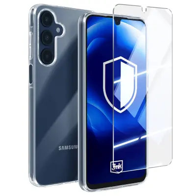 3mk, Ovitek za Galaxy A16, ultra tanek, odporen na udarce, s kaljenim steklom Hardglass 9H, Prozorno