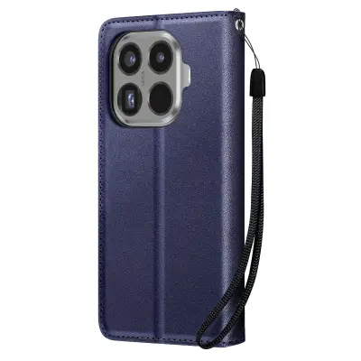 Denarnica etui za Xiaomi 15T Pro z vrvico in držalom za kartice, Modra noč