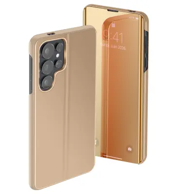 Zaščitni ovitek za Galaxy S26 Ultra Clear View z video stojalom, Zlata