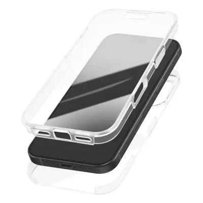 Celotno ohišje za iPhone 17 Trda zaščita hrbta in sprednja stran na dotik, Prozorno