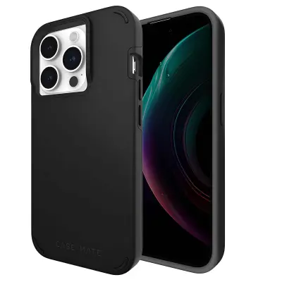 CASE MATE, Ovitek za iPhone 15 Pro Series Tough Duo, ultra odporen, Črna