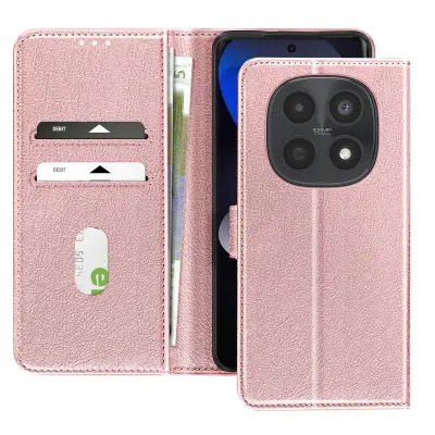Denarnica etui Xiaomi Redmi Note 15 4G / 5G Serija Chesterfield Funkcija stojala, Roza