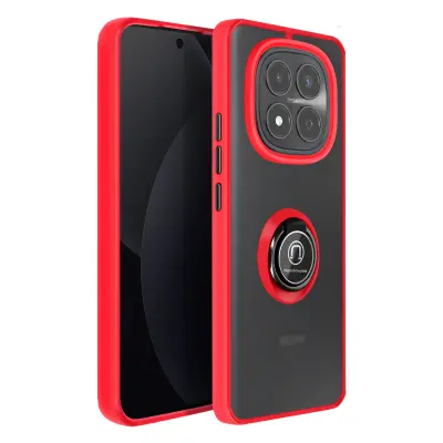 Ovitek za Redmi Note 15 Pro 4G z magnetnim obročem mat površina, Rdeča
