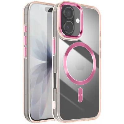 Ovitek za iPhone 17, kolekcija Crystal Color, združljiv z MagSafe, Šampanjec roza