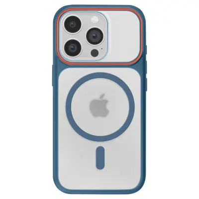 Ovitek za iPhone 14 Pro, dvomaterialna zasnova, združljiv z MagSafe, Modra noč