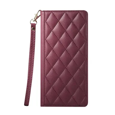 RFID denarnica ovitek za Galaxy S26 z video stojalom in snemljivim zapestnim trakom, Bordeaux