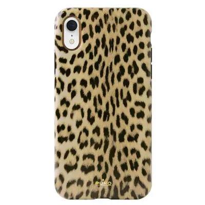 PURO, Ovitek za Apple iPhone XR serije Glam Leopard, eleganten in odporen, Bež