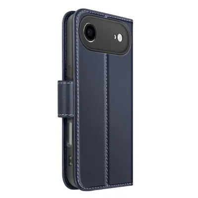 Denarnica etui za iPhone Air iz premium usnja s funkcijo stojala, Modra noč