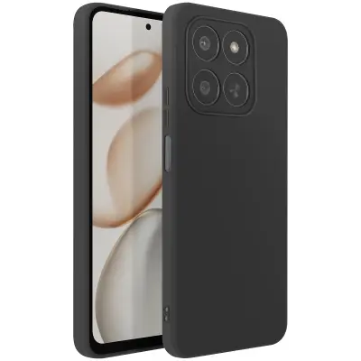 Ovitek za Honor 400 Smart iz mehkega silikona, odporen na udarce in oleofoben, Črna