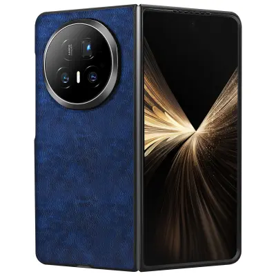 Ovitek za Honor Magic V5, trd, z učinkom zrnatega usnja in ojačanimi robovi, Modra noč