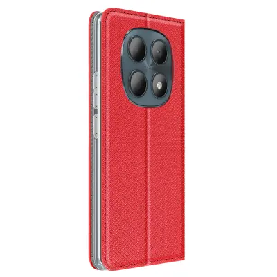 Etui za Redmi Note 15 5G z rebrastim videzom, držalom za kartice in funkcijo stojala, Rdeča