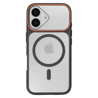 MagSafe ovitek za iPhone 17, dvomaterialna zaščita, trda hrbtna stran, Črna