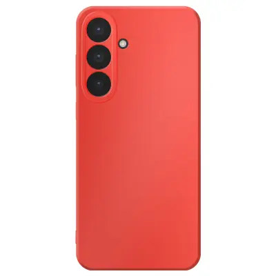 Ovitek za Galaxy S25 FE, poltrd iz mehkega silikona, serija Fast Cover, Rdeča