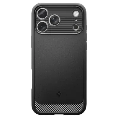 Spigen SGP, MagSafe ovitek za iPhone 17 Pro Max, ojačani robovi, model Rugged Armor Mag, Črna