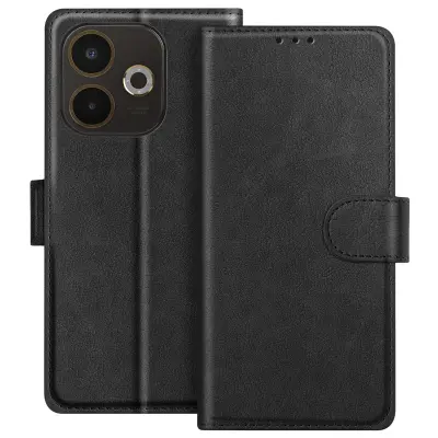 Denarnica za Oppo A5 Pro serije Chesterfield s funkcijo stojala, Črna