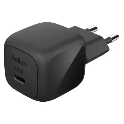 Belkin, USB-C polnilnik 45 W Compact Power Delivery 3.1 in PPS, Črna