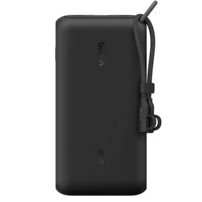 Belkin, Powerbank 20000mAh 3 vrata USB Power Delivery 20W BoostCharge s kablom USB-C, Črna