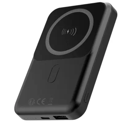Powerbank MagSafe 10 000 mAh USB-C IN USB OUT Power Delivery 20 W, Črna