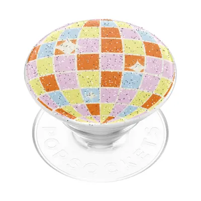 PopSockets, PopGrip Univerzalni lepilni trak Retro Disco Pattern s funkcijo stojala, Večbarvno