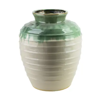 Vaza keramika Evro 32,5x32,5x39,5 cm zelena 1 kos