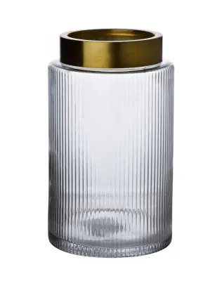 Vaza steklo Serenite 14x14x25 cm prozorna 1 kos