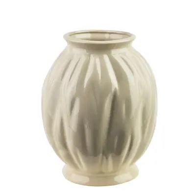 Vaza Keramika MONDEX Manon 12x21x26 cm bež 1 kos