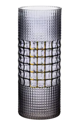 Vaza steklo Serenite 11,5x11,5x30 cm siva 1 kos