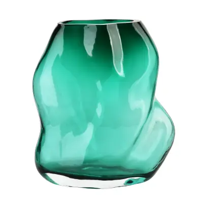 Vaza steklo Serenite 19x10x23,5 cm zelena 1 kos