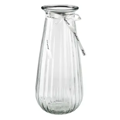 Vaza steklo Serenite 9,5x12x29 cm transparent 1 kos