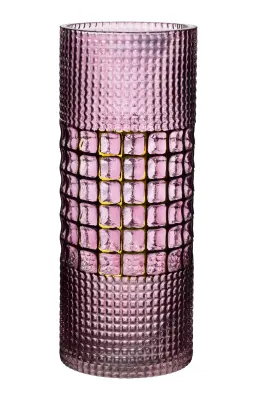 Vaza Steklo Serenite 11,5x11,5x30 cm Roza 1 kos