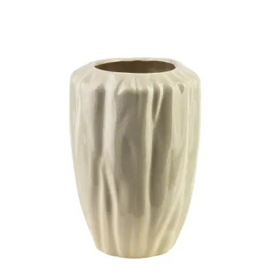 Vaza keramika MANON 16x16x22 cm bež 1 kos