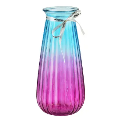 Vaza steklo Serenite 9,5x12x29 cm roza 1 kos
