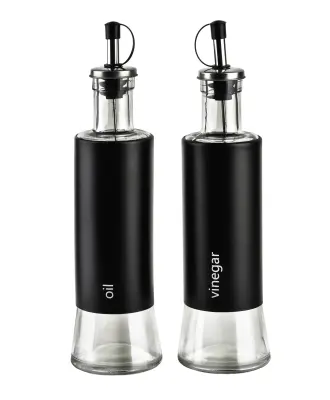 Set steklenic za olje in kis Steklo MODERN KITCHEN 6,5x24 cm Črna 2 kosa