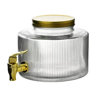 Sloj z pipico steklo MODERN KITCHEN 10,5x18x15 zlato 1s