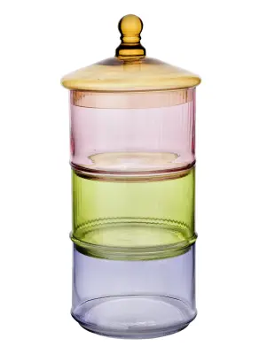 Posoda steklo Arisa 18x18x41 cm multikolor 1 kos