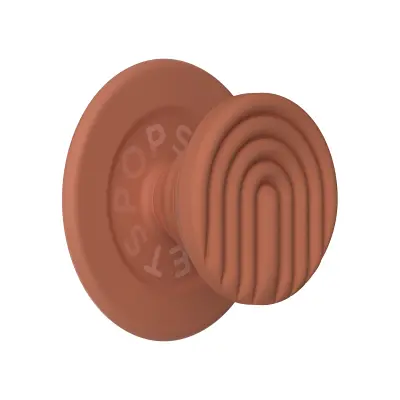 PopSockets, PopOut MagSafe držalo za pametni telefon iz kolekcije Curves, Svetlo rjava