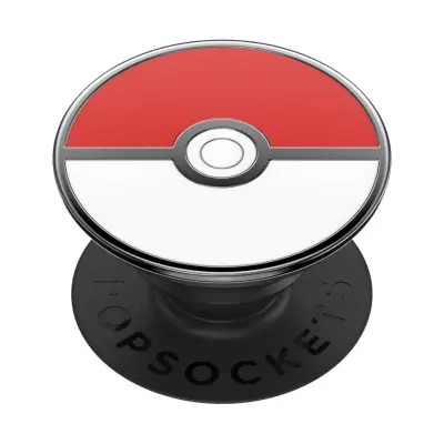 PopSockets, Ročaj PopGrip za univerzalni pametni telefon Pokeball model, Rdeča