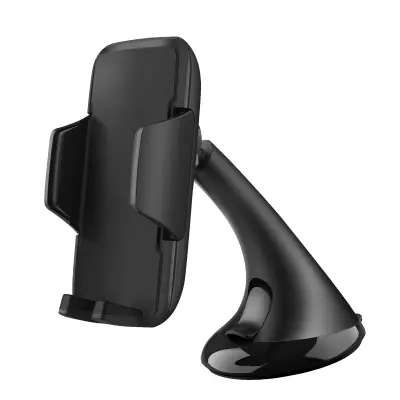 Maxlife, Univerzalno Avtomobilsko Držalo za Pametni Telefon, Pritrditev s Sesalnim Držalom, Vrtljivo za 360°, Črna