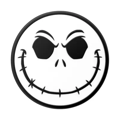 PopSockets, PopGrip za univerzalni emajlirani vtič za pametne telefone, Bela / Črna