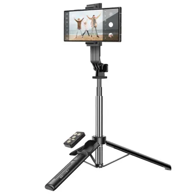 Forever, Bluetooth Selfie Pole stativ z možnostjo podaljšanja do 100 cm, Črna