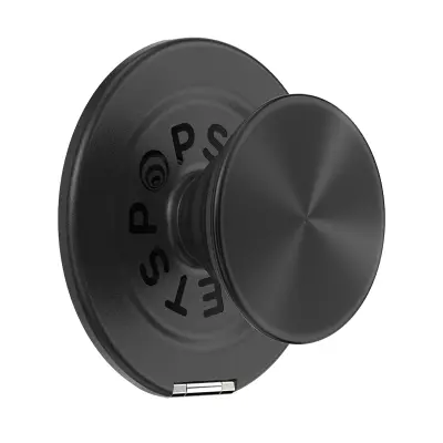 PopSockets, PopGrip MagSafe nosilec za pametni telefon iz kolekcije Kick-Out Radial Effect, Črna